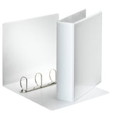 Esselte Essentials Presentation Ring Binder Polypropylene 4 D-Ring A4 50mm Rings White (Pack 10) 49705 DD